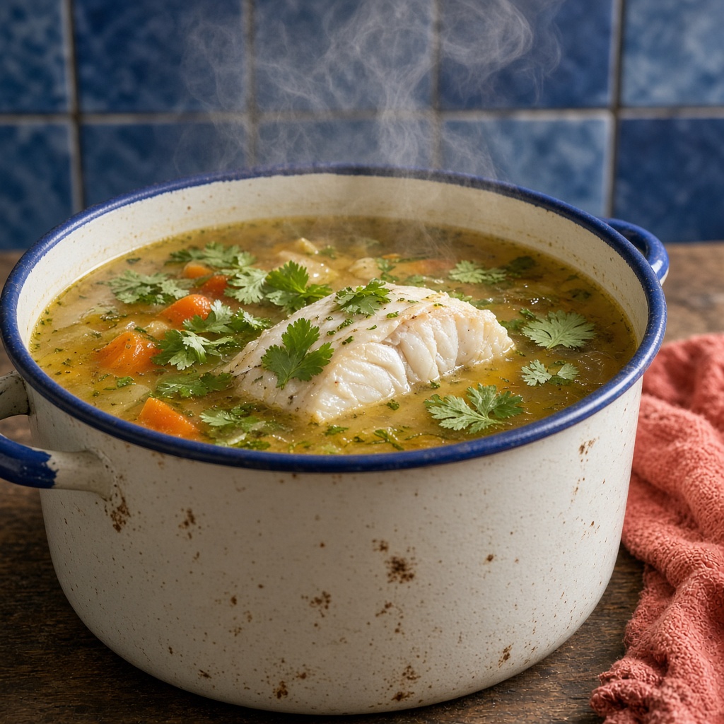 Caldo de pescado, imagen ilustrativa.